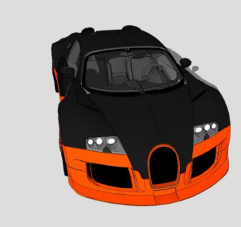 布加迪威龙EB16.4跑车SU模型下载_sketchup草图大师SKP模型