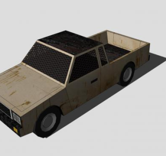 沙险落石围栏引导车SU模型下载_sketchup草图大师SKP模型