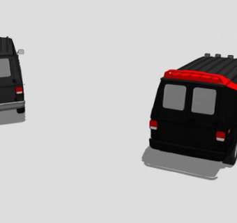 GMC商务车和雪佛兰G20汽车SU模型下载_sketchup草图大师SKP模型