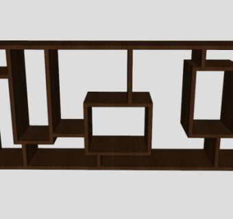 西方榆树书柜SU模型下载_sketchup草图大师SKP模型