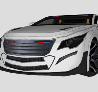 侦查防弹概念车SU模型下载_sketchup草图大师SKP模型