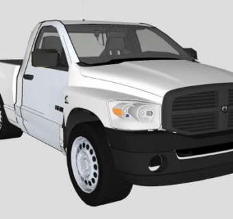 道奇公羊2006款皮卡SU模型下载_sketchup草图大师SKP模型