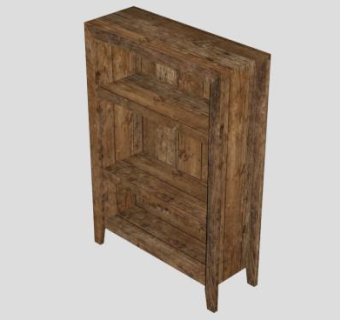 西里尔实木标准的书柜SU模型下载_sketchup草图大师SKP模型