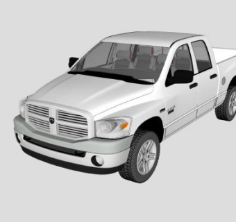 道奇公羊2008款皮卡SU模型下载_sketchup草图大师SKP模型