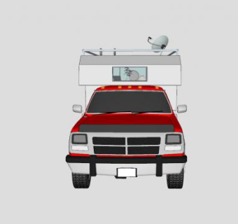 道奇公羊1993款卡车SU模型下载_sketchup草图大师SKP模型