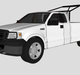 道奇2012款皮卡巡逻车SU模型下载_sketchup草图大师SKP模型