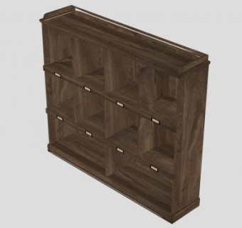 立方体单位书柜SU模型下载_sketchup草图大师SKP模型