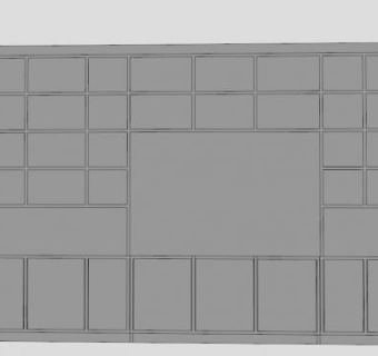 独立隔板式书柜SU模型下载_sketchup草图大师SKP模型