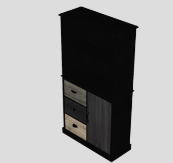 雪山实木标准书柜SU模型下载_sketchup草图大师SKP模型