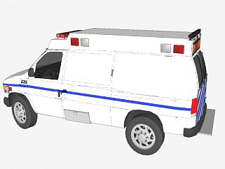福特f350型2003款救护车SU模型下载_sketchup草图大师SKP模型