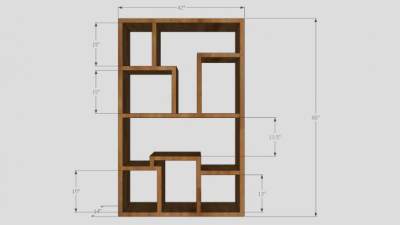 办公分配器书柜SU模型下载_sketchup草图大师SKP模型