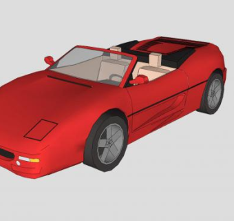 法拉利458敞篷跑车SU模型下载_sketchup草图大师SKP模型