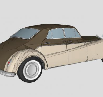 劳斯莱斯老爷车SU模型下载_sketchup草图大师SKP模型