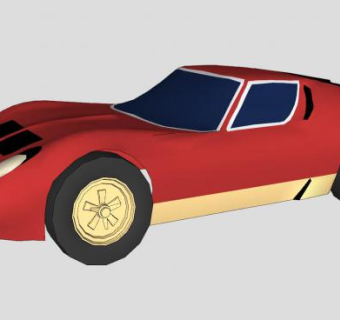 兰博基尼缪拉跑车SU模型下载_sketchup草图大师SKP模型