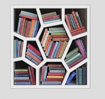 独立式蜂巢书柜SU模型下载_sketchup草图大师SKP模型