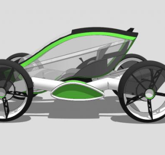 昆虫纲型概念车SU模型下载_sketchup草图大师SKP模型