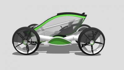 昆虫纲型概念车SU模型下载_sketchup草图大师SKP模型