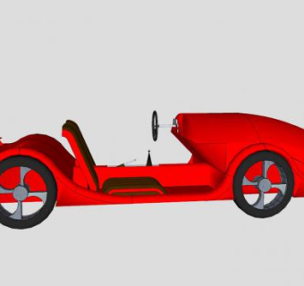 卡通汽车SU模型下载_sketchup草图大师SKP模型
