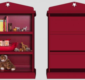 婴儿儿童书架SU模型下载_sketchup草图大师SKP模型