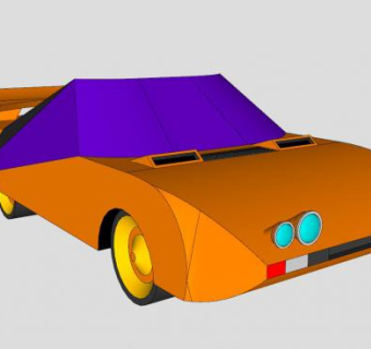 简易概念跑车SU模型下载_sketchup草图大师SKP模型