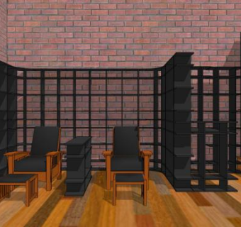 智能家具图书馆书柜SU模型下载_sketchup草图大师SKP模型