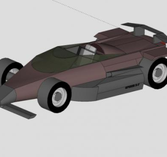 蜘蛛FX号赛车SU模型下载_sketchup草图大师SKP模型