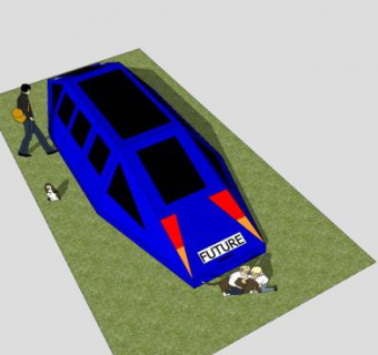 悬停飞行汽车SU模型下载_sketchup草图大师SKP模型