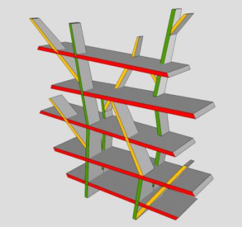 罗氏书架SU模型下载_sketchup草图大师SKP模型
