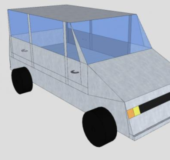 简易汽车SU模型下载_sketchup草图大师SKP模型