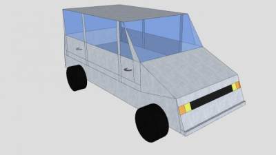 简易汽车SU模型下载_sketchup草图大师SKP模型