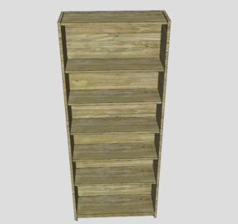 宜家书架SU模型下载_sketchup草图大师SKP模型