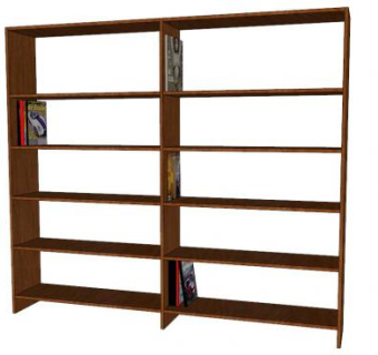 杂志和书籍书架SU模型下载_sketchup草图大师SKP模型