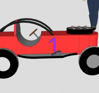 儿童赛车SU模型下载_sketchup草图大师SKP模型