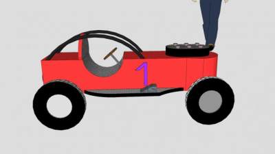 儿童赛车SU模型下载_sketchup草图大师SKP模型