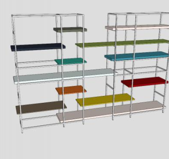 现代板式普通书店SU模型下载_sketchup草图大师SKP模型
