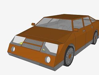 改良版的简易轿车SU模型下载_sketchup草图大师SKP模型
