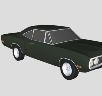 道奇外交官1970款汽车SU模型下载_sketchup草图大师SKP模型
