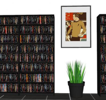 宜家嵌入式比利SU模型下载_sketchup草图大师SKP模型