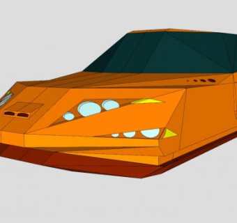 简易气垫车SU模型下载_sketchup草图大师SKP模型