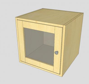 立方体形状橱柜书柜SU模型下载_sketchup草图大师SKP模型