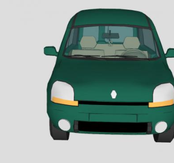 雷诺电动汽车SU模型下载_sketchup草图大师SKP模型