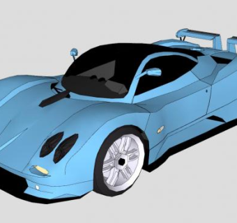 帕加尼风之子跑车SU模型下载_sketchup草图大师SKP模型