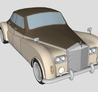 劳斯莱斯银云汽车SU模型下载_sketchup草图大师SKP模型