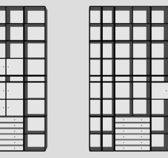 薄荷建筑蒙大拿州书柜SU模型下载_sketchup草图大师SKP模型
