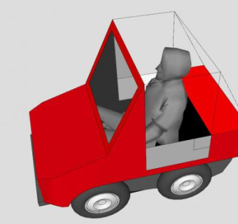超紧凑型软顶车SU模型下载_sketchup草图大师SKP模型