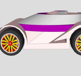 玩具跑车SU模型下载_sketchup草图大师SKP模型