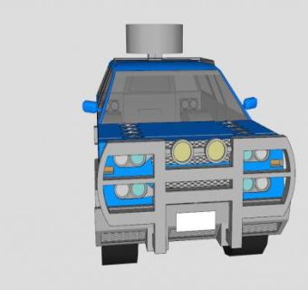 大型SUV超级越野车SU模型下载_sketchup草图大师SKP模型