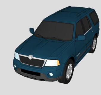 林肯领航员汽车SU模型下载_sketchup草图大师SKP模型