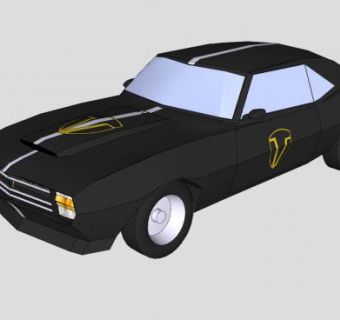 雪佛兰卡马洛汽车SU模型下载_sketchup草图大师SKP模型