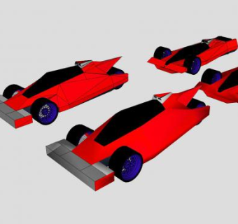 三轮赛车SU模型下载_sketchup草图大师SKP模型